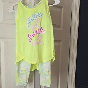 Xersion Lime Green Tank Top with Motivational Text